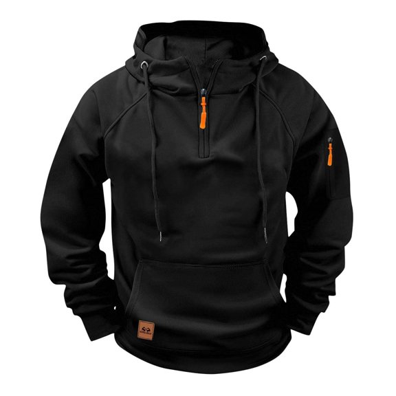 XYAIYT Mens Pullover Hoodies Quarter Zipper Long Sleeve Sweatshirts Athletic Hoodie Pullover Casual Loose