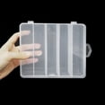 thumbnail image 3 of czcpp-Clear Visible Plastic Fishing Tackle Accessory Box Fishing Lure Bait Hooks Storage Box Case Container Jewelry Making Findings Organizer Box Storage Container Case (L:6.9x6.1x1.3inch), 3 of 4
