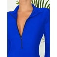 thumbnail image 4 of Aofany Women's Rash Guard Long Sleeve Women Swimwear Deep V-Neck Slimming Surfing Zipper One Piece Swimsuit Monokini One piece Bathing Suits, 4 of 5