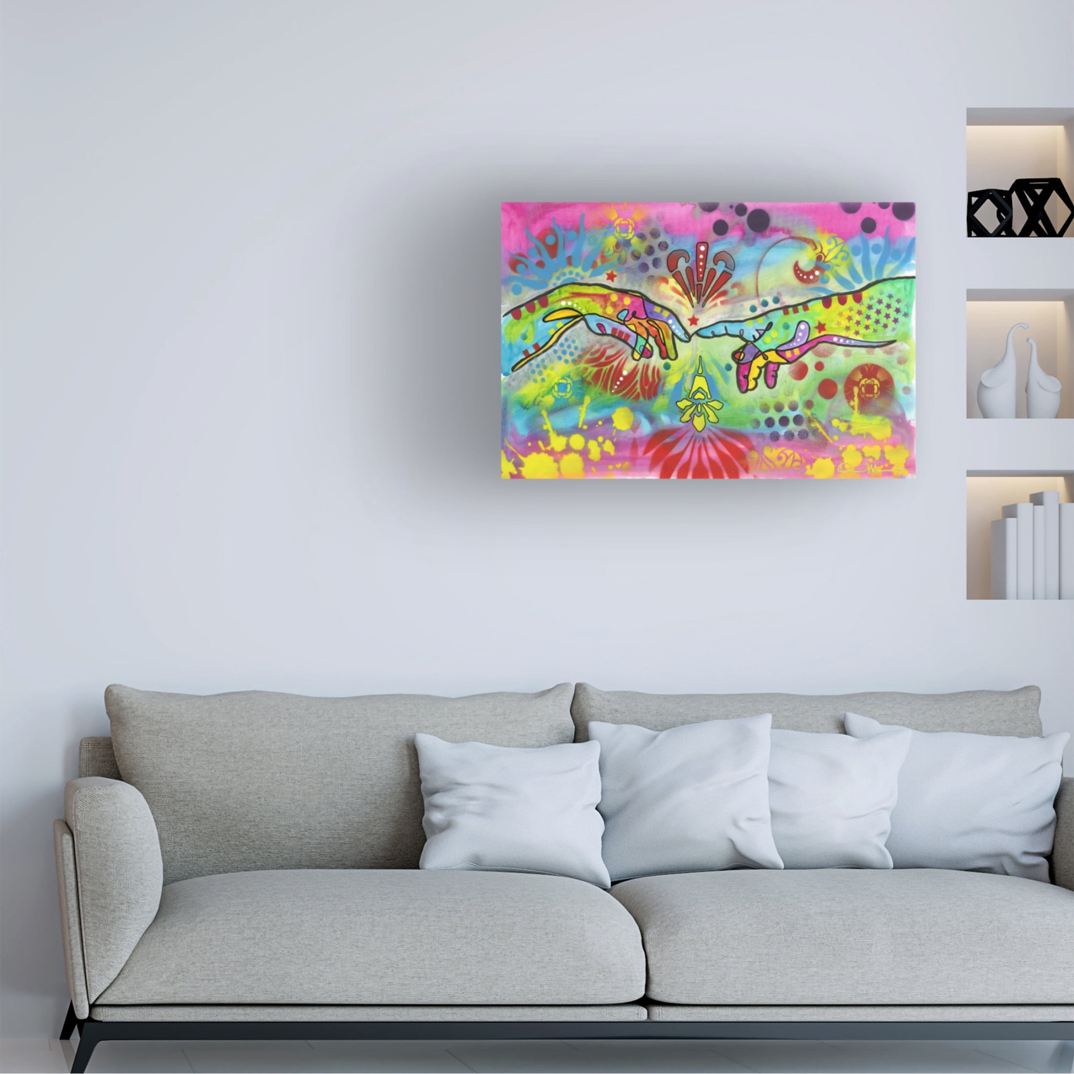 Canvas Wall Art - Dean Russo 'The Creation of Adam' Wall Art for Living Room, Bedroom, or Office Décor by Trademark Fine Art - 19 x 12 Inches