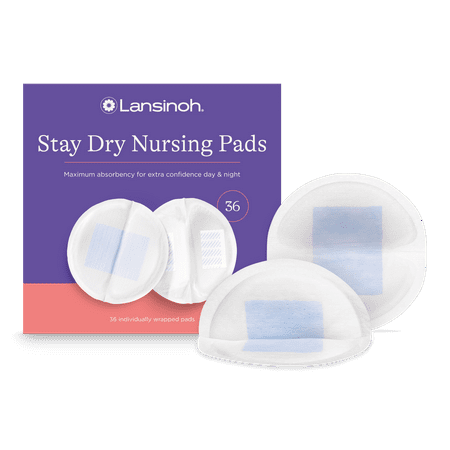 Lansinoh Stay Dry Disposable Nursing Pads for Breastfeeding, 36 Count