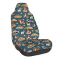 thumbnail image 1 of Wukai Beach Dog Full Set Car Seat Covers with Soft Padding Universal Auto Front Seats Protector and Cushion Mat, 1 of 5