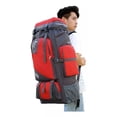 thumbnail image 3 of Mochila de acampada impermeable de poliéster de 90 litros para unisex, color rojo, 3 of 7