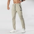 thumbnail image 2 of Kureaily Men's Retro Slim Fit Sporty Men's Loose Drape Drawstring Casual Outdoor Trousers Men's Sweatpants, 2 of 4