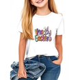 thumbnail image 2 of LIaqionyy Happy Easter Shirts for Kids Girls Boys Cute Bunny Rabbit Printed Tshirts Cotton Casual Short Sleeve Crewneck Tees Tops, 2 of 5