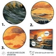 thumbnail image 3 of Designart "Orange Blueboat Energetic Storm I" Boat Metal Wall Art Set, 3 of 5