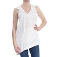 thumbnail image 2 of FREE PEOPLE $78 Womens New 1011 White Tulum T Back Hoodie Sleeveless Top S B+B, 2 of 3