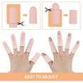 thumbnail image 3 of eZAKKA Finger Cots, 20 Pcs Gel Finger Protectors Finger Sleeves Finger Gloves Covers Fingertip Bandages for Finger Cracking, Dermatitis, Psoriasis, Hand Eczema, 3 of 8