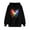 Black, variant on VBTAPA Cute Hoodies for Women Love Heart Print Long Sleeve Drawstring Hooded Sweatshirt Loose Casual Kangaroo Pocket Hoodie Teen Girls Valentines Day Gifts Black XXL