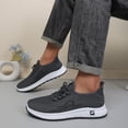 thumbnail image 7 of Mens Slip On Breathable Knit Walking Shoes Lace Up Lightweight Non Slip Casual Loafers for Elderly, 7 of 7