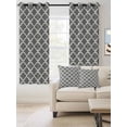 thumbnail image 2 of Fsddascl Gray Morocco Blackout Curtains for Bedroom/Living Room, Thermal Insulated Kitchen Curtains, Vintage Minimalist Boho Ethnic Pattern Grommet Darkening Window Treatment Drapes 52"x84"x2, 2 of 8