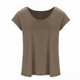 thumbnail image 2 of Womens Cap Sleeve V Neck Summer Tops Fashion Casual Loose Basic T Shirts Beach Tank Tees Cute Trendy Clothes, 2 of 3