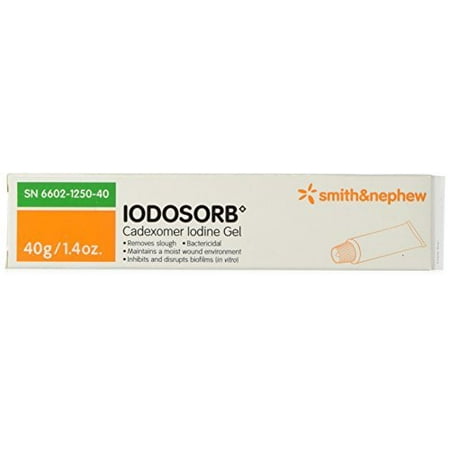 Nephew Solosite Wound Gel - Dual Action Fast Wound Heal Treatment Smith and Nephew Iodosorb Gel Tube 40g