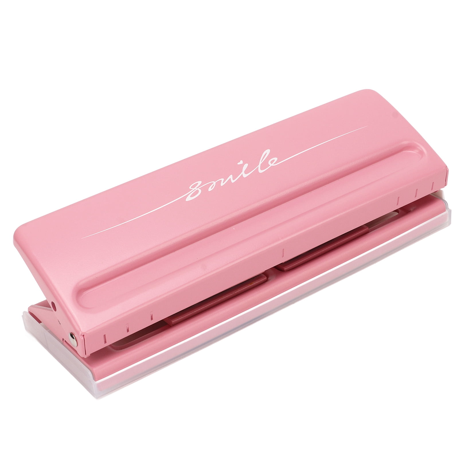 Hole Puncher,6 Hole Punch Pink Anti Slip Metal Structure 6 Hole Spacing Paper Planner Inserts Hole Punch,Planner Punch