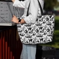 thumbnail image 7 of Xecao Black White Halloween for versatile beach bag for women includes zipper pockets and waterproof material, ideal for vacations and adventures., 7 of 7