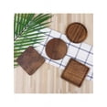 thumbnail image 3 of Beech Black Walnut Wood Coaster Retro Insulation Cup Mat Household Coaster, 3 of 8