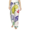thumbnail image 2 of Lsque Cute Chameleons Print Women's Pajama Pants, Lounge Pant - Comfortable Home Wear,Elastic Waistband, Stylish Design-Large, 2 of 9