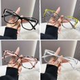 thumbnail image 4 of Anti-blue light glasses Square glasses BLUE Blue Blue, 4 of 8