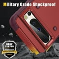 thumbnail image 3 of ELEHOLD Rugged Case for Google Pixel 8 Pro,Hybrid Military Grade Drop Protection Built-in Hidden Kickstand Shockproof Armor Cover for Google Pixel 8 Pro,Red, 3 of 7