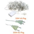 thumbnail image 3 of Cadena de luces de carámbanos conectables de 220 V y 110 V, luces de carámbanos navideñas impermeables para exteriores, 3 of 4