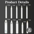 thumbnail image 2 of LOVEVER 10 Pack Refillable Paint Pen Empty Marker [1mm-15mm]  Clear White Acrylic Permanent Fillable Empty Paint Pens, 2 of 7