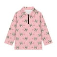 thumbnail image 4 of Psesaysky Cute Owls Print Girls Long Sleeve Shirts Quarter Zip Pullover Quick Dry Athletic Shirts Kids Basic Tees Workout Yoga Tops Active Clothes for Teens 6-7 Years, 4 of 6