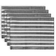 thumbnail image 1 of Fabstyles Broadway Stripe Cotton Placemats Set of 4 Machine Washable Heavyweight Table Mats Perfect for The Kitchen and Dining Table or Outdoor Tables, 1 of 5