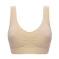 thumbnail image 5 of Plus Size Solid Color Yoga Sports Bra Seamless Bra Vest with Chest Pad Wire-Free Bra Padded Underwear for Women, 5 of 5