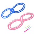 thumbnail image 4 of Knitting Loom Kit DIY - S Shaped Knitting Board Set Crochet Hook Plastic Needles, 4 of 4