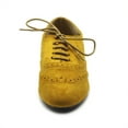thumbnail image 3 of Ollio Women's Shoes Faux Suede Classic Wingtips Lace Up Dress Low Flats Heels Oxfords F115, 3 of 6