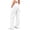 White, variant on Spazoro Girls Cargo Sweatpants with Multi-Pockets, Solid Color Fall Loose Fit Elastic Waist Casual Wide Leg Pants for Little Big Kids Khaki Size 4-5T