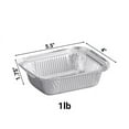 thumbnail image 2 of VEZEE 1-lbs Disposable Aluminum Oblong Foil Pan 100 Pcs With Dome Lids, 2 of 5
