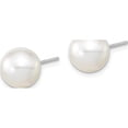 thumbnail image 2 of 14K White Gold 9-10mm Round Saltwater South Sea Pearl Earrings (9.5 X 9.5) Made In Canada xf332we, 2 of 5