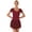 Burgundy, variant on Women Nylon Ballet Dance Skirted Leotard Dress Gymnastics Bodysuits Ballerina Training Outfit Burgundy M