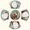 Placemats 1927, variant on Fantasy harlequin cats flower Round Table Placemats Set Of 5 Wedge Table Mats Washable Heat Resistant Place Mat For Dining Table Kitchen Farmhouse Restaurant