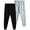 Heather Grey/Black, variant on Quad Seven Boys Sweatpants - 2 Pack Fleece Athletic Boys Joggers and Cargo Pants (Sizes:8-18)