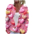 thumbnail image 2 of LOVZFMLL Vestes pour Femmes Mode Blouse Imprimée Manches Longues Sweat à Capuche, 2 of 5