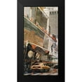 thumbnail image 2 of Atelier B Art Studio 9x14 Black Modern Framed Museum Art Print Titled - STREET VIEW WITH YELLOW TAXI, 2 of 5