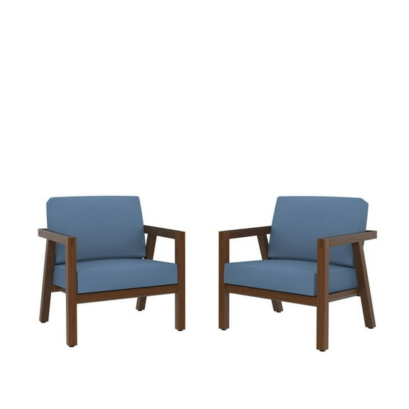 Covers&All Outdoor Deep Seat Cushion Set of 2, 25 x 25.5 Inch, Water and UV Resistant Patio Furniture Cushions, High-Density 5" Foam Chair Cushions with Zipper Covers