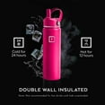 thumbnail image 2 of Iron Flask Stainless Steel Water Bottle 22 oz Orchid Pink with 3 Lids, 2 of 9