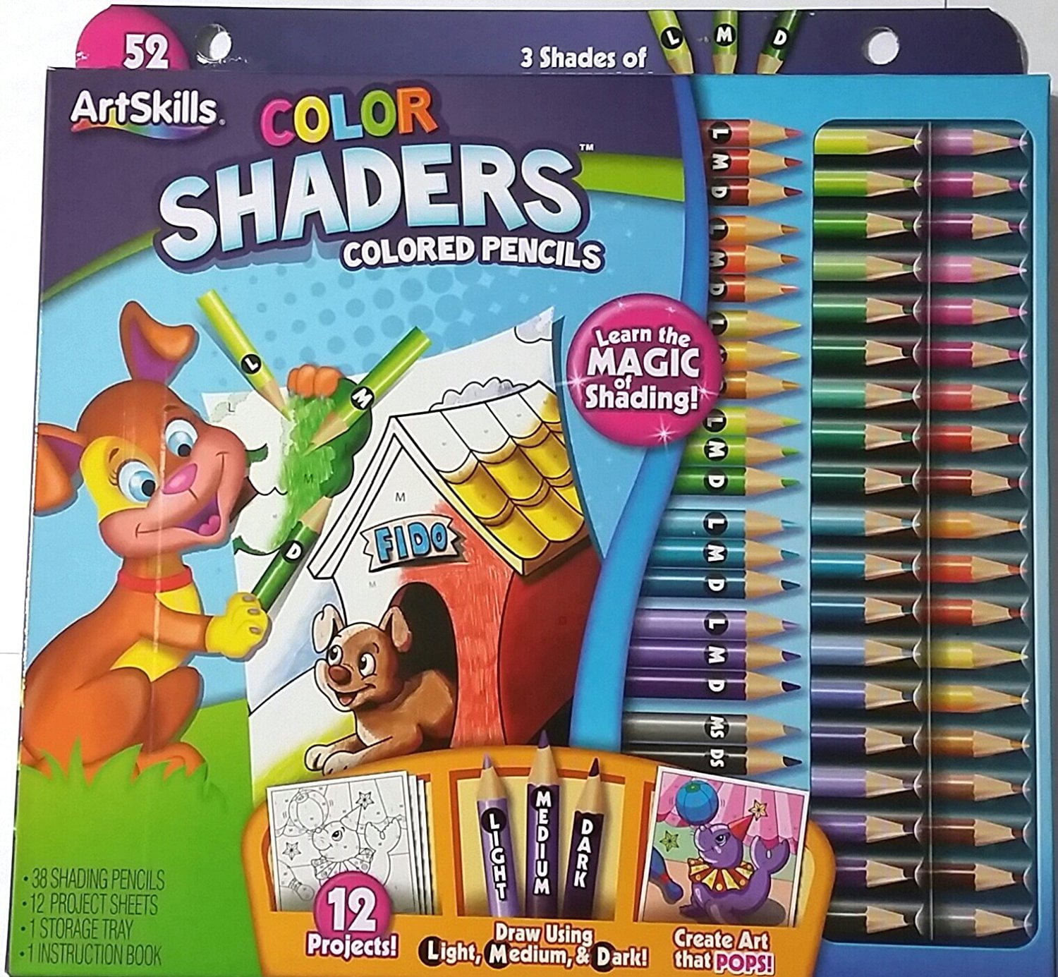 ArtSkills Color Shaders Colored Pencils 52 Piece Set