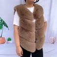 thumbnail image 2 of Blusa de Invierno para mujer, abrigo de piel sintética, chaleco esponjoso, chaqueta gruesa, abrigo de piel sintética, 2 of 5