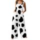 thumbnail image 1 of Gibobby pantalones siameses de pierna ancha Monos de mujer Verano Casual Suelto Sin mangas Patchwork Doble bolsillos Mono Estampado floral Boho Pierna ancha Babero en general(Blanco， XXL), 1 of 5