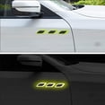 thumbnail image 1 of GHSDFBB 6Pcs 3D Strong Reflective Stripe Sticker for Car Fender Hood Bumper High-Intensity Night Visibility Reflective Decal Safety Warning Diamond Grade Carbon Fiber Universal for Car SUV (Gree, 1 of 7