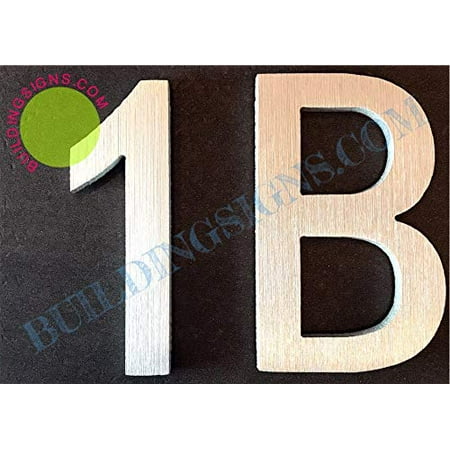 

Apartment Number 1B Sign (Brush Silver Double Sided Tape Rust Free 2.75 inch)-ÉLÉGANTE NUMÉRO DE Porte BROSSE Artiste (ref-2201)
