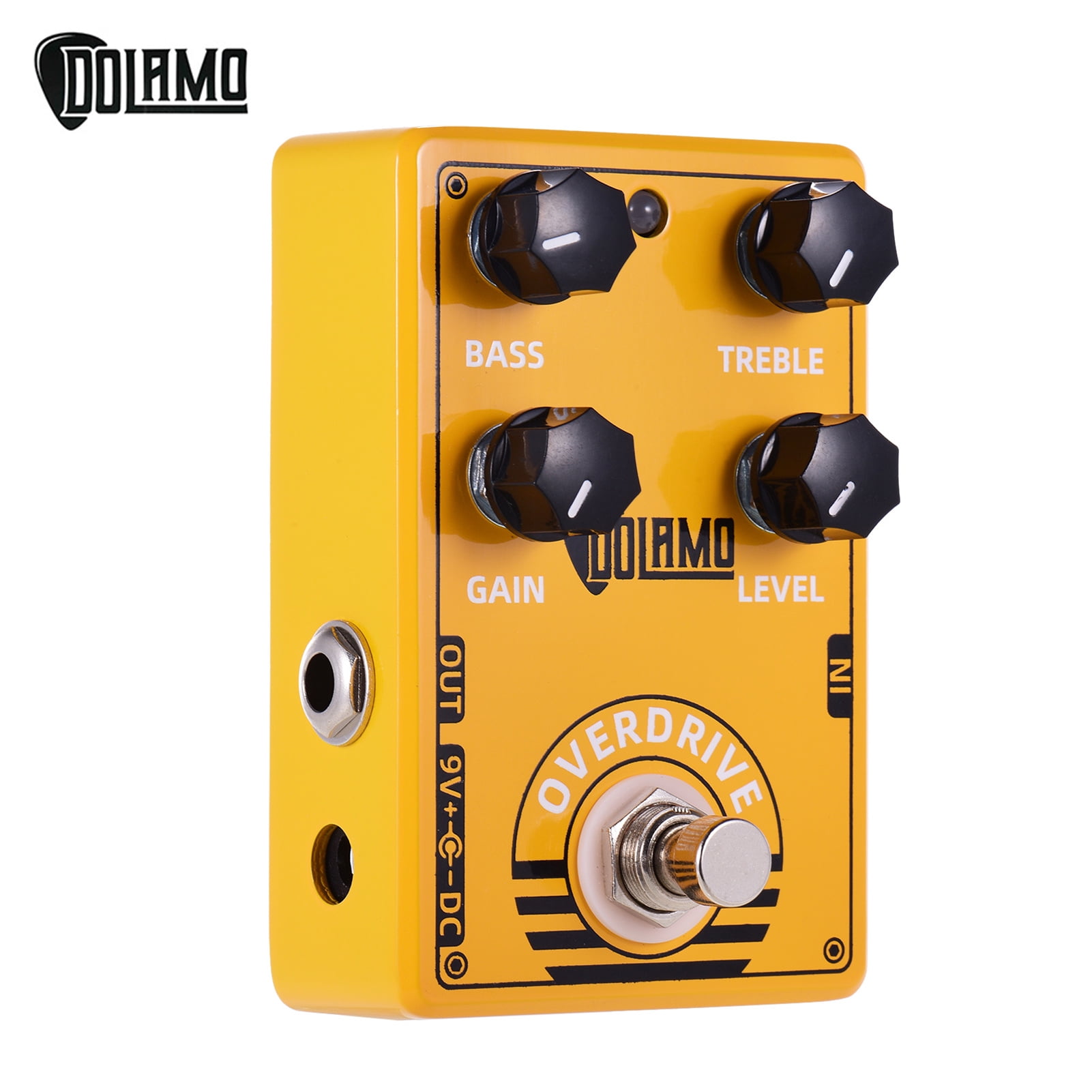 Dolamo D-8 Electric Guitar Overdrive Pedal - Effect with True Bypass Design, Bass, Treble, Gain, and Level Controls