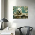 thumbnail image 4 of Nawypu  Polar Bear Vintage Tub Canvas Wall Art, 4 of 5