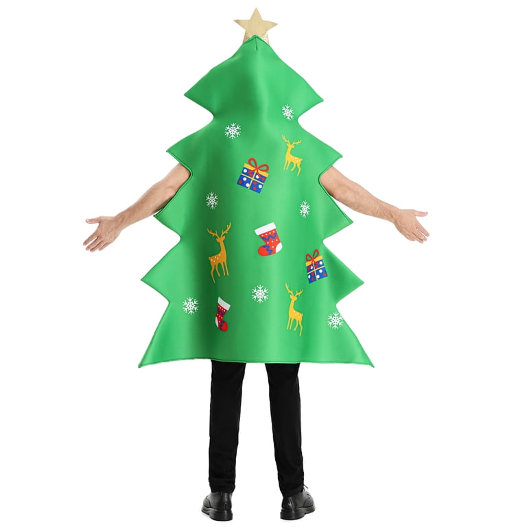 Seasons Adult Christmas Tree Cosplay Costume, Unisex One Size Funny Holiday Outfit