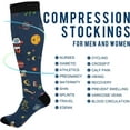 thumbnail image 4 of FREEAMG Space Compression Socks Women Men Long Stocking (20-30mmHg) Travel Knee High Stockings for Athletic Sports,Running,Cycling,Nursing, 4 of 7