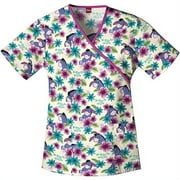 Simply Basic Eeyore Love Me Mock Wrap Scrub Top